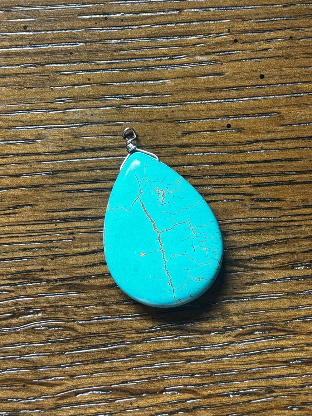 Turquoise Teardrop Stone Pendant